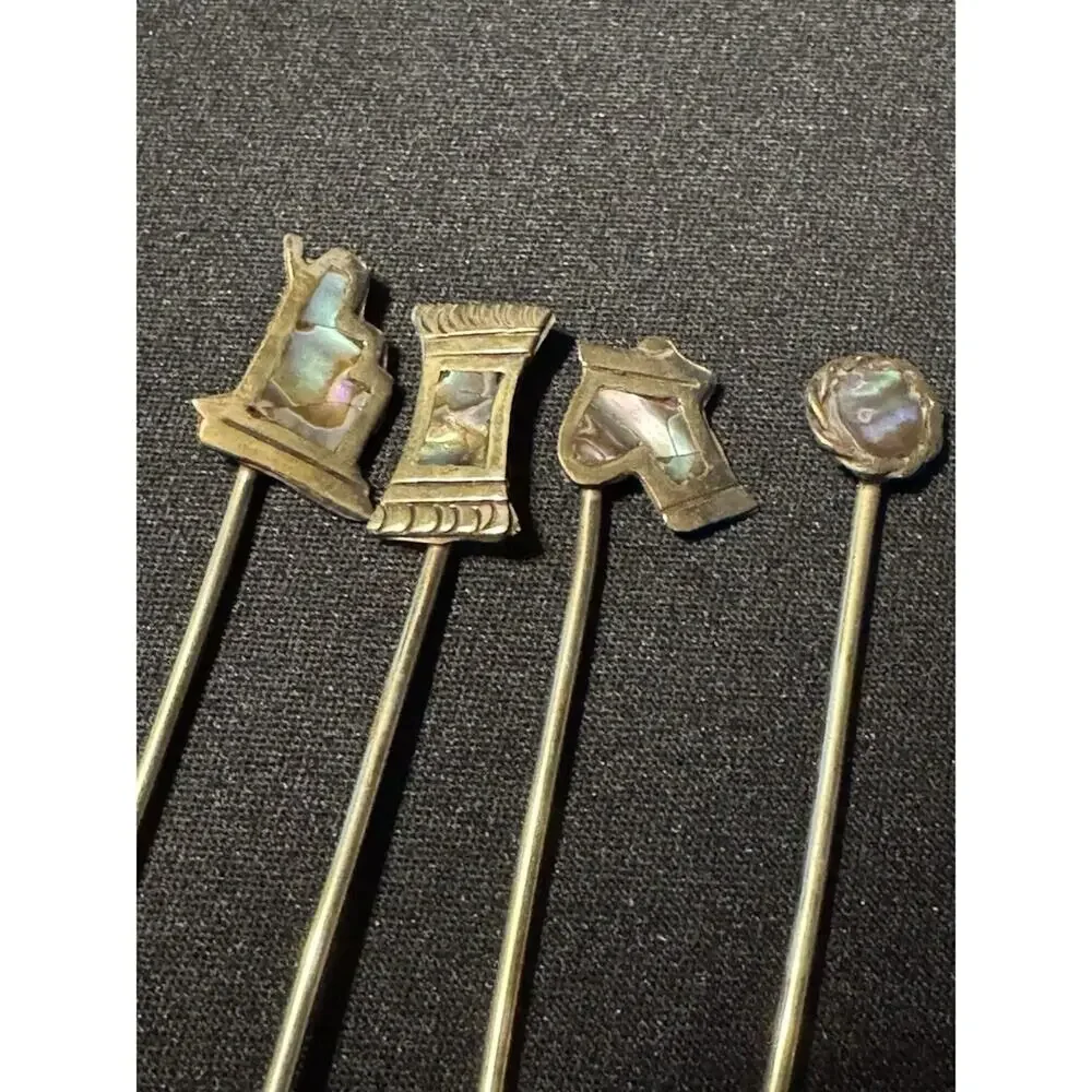 Abalone Cocktail Forks Pickle Olive Set Of 12 Alpaca Taxco
